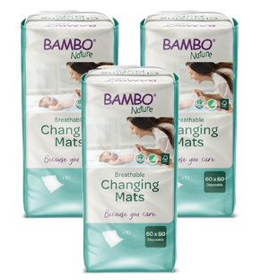 Bambo Nature Verschoonmatjes 60x60 Multiverpakking 3x10ST 