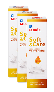 Gehwol Voetcreme Soft & Care Voordeelverpakking 3x75ML 