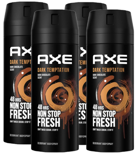 Axe Dark Temptation Deodorant Bodyspray - Multiverpakking 4x150ML 