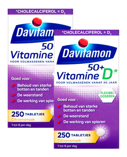 Davitamon Vitamine D 50+ Tabletten 2x250TB 