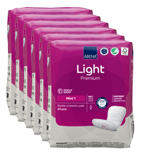 Abena Light Premium Mini 1 Inlegverband - Multiverpakking 6x20ST 