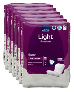 Abena Light Premium Mini Plus 1A Inlegverband - Multiverpakking 6x16ST 