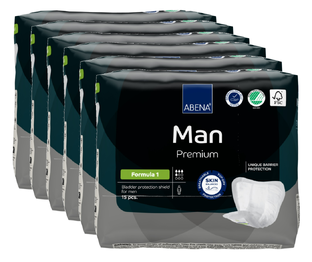 Abena Man Premium Formula 1 Inlegverband - Multiverpakking 6x15ST 