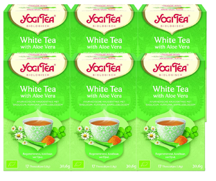 Yogi Tea White Tea With Aloë Vera Voordeelverpakking 6x17ST 