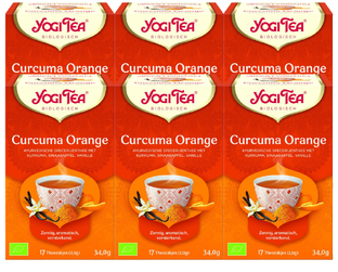 Yogi Tea Curcuma Orange thee Voordeelverpakking 6x17ST 