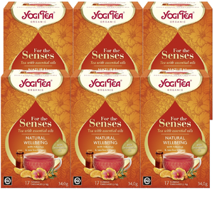 Yogi Tea Natural Welbeing Mandarijn & Hibiscus Voordeelverpakking 6x17ST 