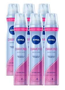 Nivea Diamond Gloss Care Styling Spray Voordeelverpakking 6x250ML 