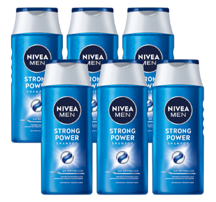 Nivea Men Strong Power Shampoo Voordeelverpakking 6x250ML 