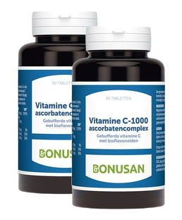 Bonusan Vitamine C-1000 Ascorbatencomplex Tabletten 2x90TB 