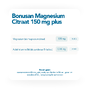 Bonusan Magnesiumcitraat 150mg Plus Tabletten Duoverpakking 2x60TB samenstelling