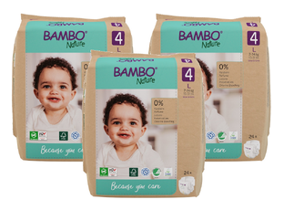 Bambo Nature Maat 4 Luiers L Multiverpakking 3x24ST 