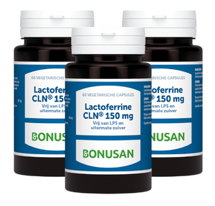 Bonusan Lactoferrine 150mg Capsules Multiverpakking 3x60CP 