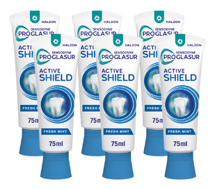 Sensodyne Proglasur Actieve Shield Fresh Mint Tandpasta Multiverpakking 6x75ML 