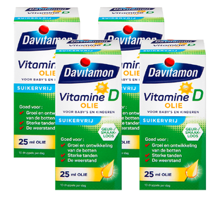 Davitamon Vitamine D Olie Multiverpakking 4x25ML 