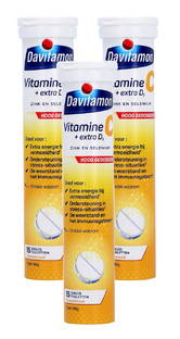 Davitamon Vitamine C + Extra D3 Bruistabletten Multiverpakking 3x15TB