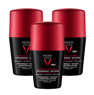 Vichy Homme Clinical Control 96 uur Deodorant Roller Multiverpakking 3x50ML 