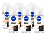 Nivea Black & White Invisible Ultimate Impact Deoroller Multiverpakking 6x50ML