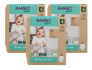 Bambo Nature Maat 4 Luiers L Multiverpakking 3x20ST