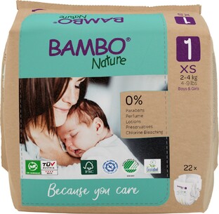 Bambo Nature Maat 1 Luiers XS 22ST 