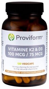 Proviform Vitamine K2 100 mcg & D3 75 mcg Capsules 120VCP 