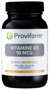 Proviform Vitamine D3 10mcg Softgel Capsules 250SG 