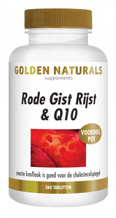 Golden Naturals Rode Gist Rijst & Q10 Tabletten 360VTB 