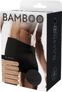 Naproz Bamboo Men's Original Boxer Zwart 2-Pack S 2PR 