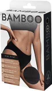 Naproz Bamboo Midi Brief Zwart L 1ST 