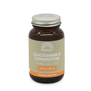 Mattisson HealthStyle Glucosamine Chondroïtine met MSM, Vitamine C & D3 60TB 