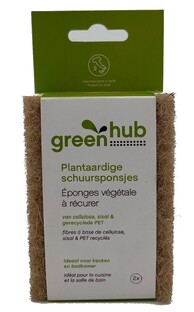 GreenHub Plantaardige Schuursponsjes 2ST 