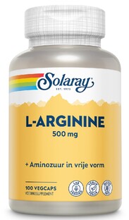 Solaray L-Arginine 500mg Capsules 100CP 