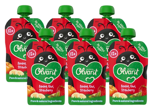 Olvarit 12m+ Banaan Kiwi Aardbei Knijpfruit 100GR 