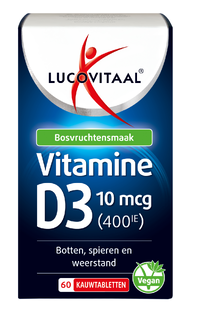 Lucovitaal Vitamine D3 10mcg Kauwtabletten 60KTB 