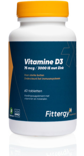 Fittergy Vitamine D3 75mcg met Zink 60TB 