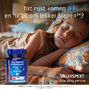 Valdispert Slaap Kids Gummies 30ST sfeerbeeld model + verpakking