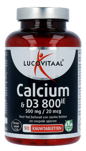 Lucovitaal Calcium 500mg & D3 Kauwtabletten 90KTB 