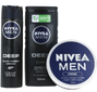 Nivea Men Deep Geschenkset - Showergel & Anti-Transpirant Spray & Crème 1STinhoud set
