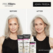 John Frieda PROfiller Plus Thickening Conditioner 250ML voor en na foto john frieda