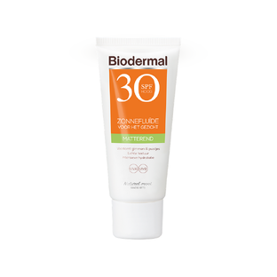 Biodermal Zonnefluïde Gezicht - Matterend SPF30 40ML 