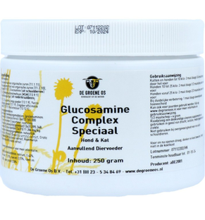 De Groene Os Glucosamine Complex Speciaal - Hond & Kat 250GR 