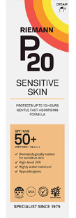 Riemann P20 Zonnebrand Sensitive Skin SPF50+ 100ML 