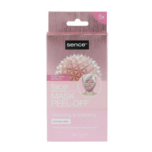 SenceBeauty Peel-Off Gezichts Masker Rosegold Metallic 5ST 