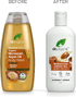 Dr Organic Arganolie Bodywash 250ML voor en na dr organic nieuwe verpakking