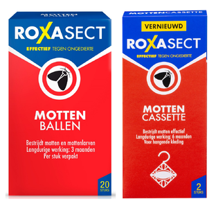 Roxasect Anti-Motten Combipack - Mottenballen en Mottencassette - 2 Stuks 