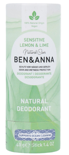 Ben & Anna Lemon & Lime Sensitive Deo Stick 40GR 