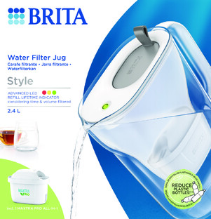 Brita Style Waterfilterkan Grijs + 1 Maxtra Filterpatroon 2,4LT 