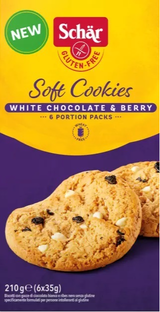 Schar White Choco & Berry Soft Cookies 210GR 