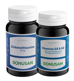 Bonusan Zinkmethionine + Vit D3 & K2 - Combiset 2 Stuks 