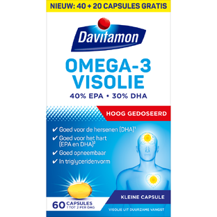 Davitamon Compleet Omega 3 Visolie 60CP 