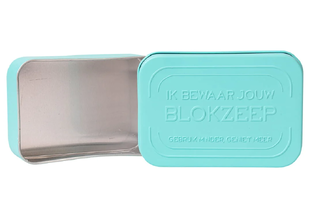 blokzeep Zeepblikje Aluminium –voor Body Blok/Scheer Blok 1ST 